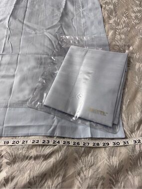 Frette Light Blue Pinstripe Pillowcase Set